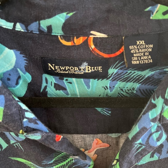 Newport Blue Live2Fish Button Front Shirt, XXL - Picture 3 of 7